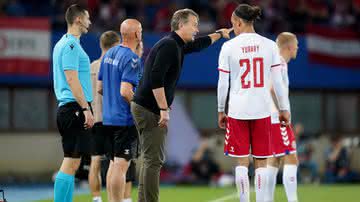 O técnico da Dinamarca evitou polêmica na Copa do Mundo sobre faixa One Love - GettyImages