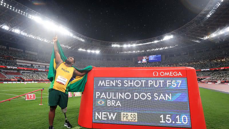 Thiago Paulino quebra recorde paralímpico e leva ouro no arremesso de peso - GettyImages