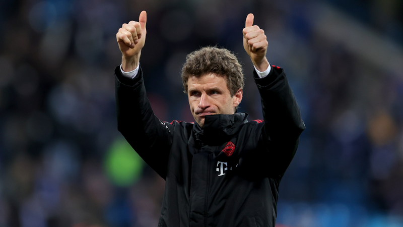 Thomas Muller em partida da Bundesliga - Getty Images