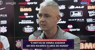 Tiago Nunes comenta novidades no Corinthians sobre o seu comando - Reprodução/SporTV
