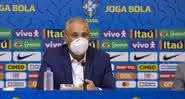 Tite durante entrevista coletiva pela Seleção Brasileira - Lucas Figueiredo/CBF/Fotos Públicas