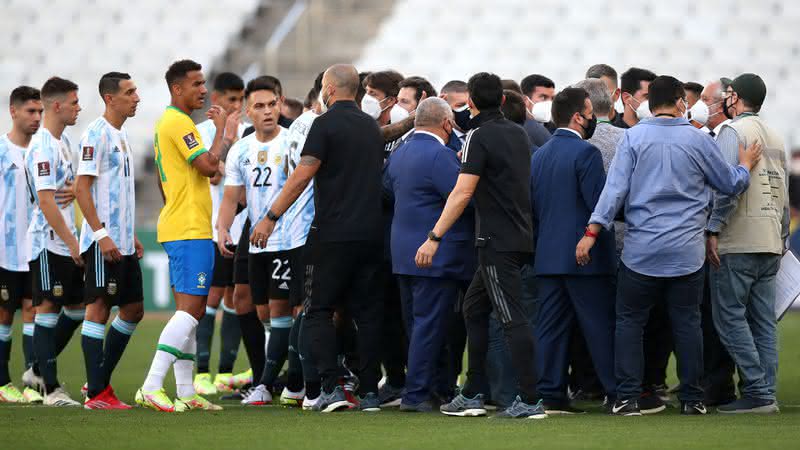 Sete pessoas ficam feridas em briga entre torcedores de Brasil e Argentina - GettyImages