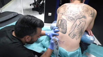 Torcedor tatua em homenagem a Cristiano Ronaldo - Reprodução/Twitter LukinhasMendes7