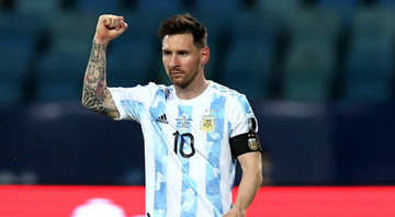 Messi comemorando a classificação da Argentina para a semifinal da Copa América - GettyImages