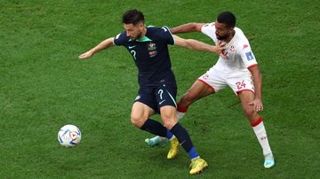 Tunísia e Austrália se enfrentaram pela Copa do Mundo 2022 - Getty Images