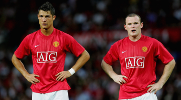 Cristiano Ronaldo e Rooney fizeram uma grande dupla de ataque no Manchester United - GettyImages