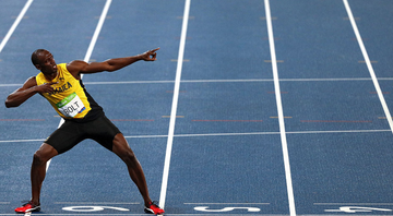 Usain Bolt, da Jamaica, primeiro corredor tricampeão dos 100 e 200m livres do atletismo - GettyImages