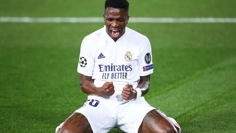 Vini Jr é eleito o melhor jogador do Real Madrid no mês de agosto - Getty Images