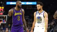 Lakers e Warriors se enfrentaram na NBA, e LeBron James falou sobre a estreia na NBA - GettyImages