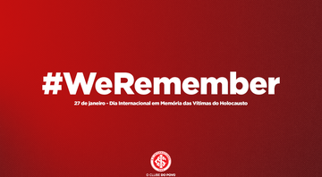 Clubes brasileiros lembram dia dedicado às vítimas do Holocausto - reprodução/Twitter