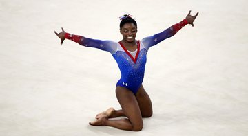 Simone Biles conquistou a medalha de ouro no solo no Rio-2016 - Julian Finney/Getty Images