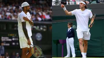Kyrgios e Tsitsipas em Wimbledon, 2022 - Getty Images