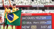 Yeltsin Jacques bate recorde mundial, vence os 1.500m T11 e conquista o 100º ouro do Brasil em Paralimpíadas - GettyImages