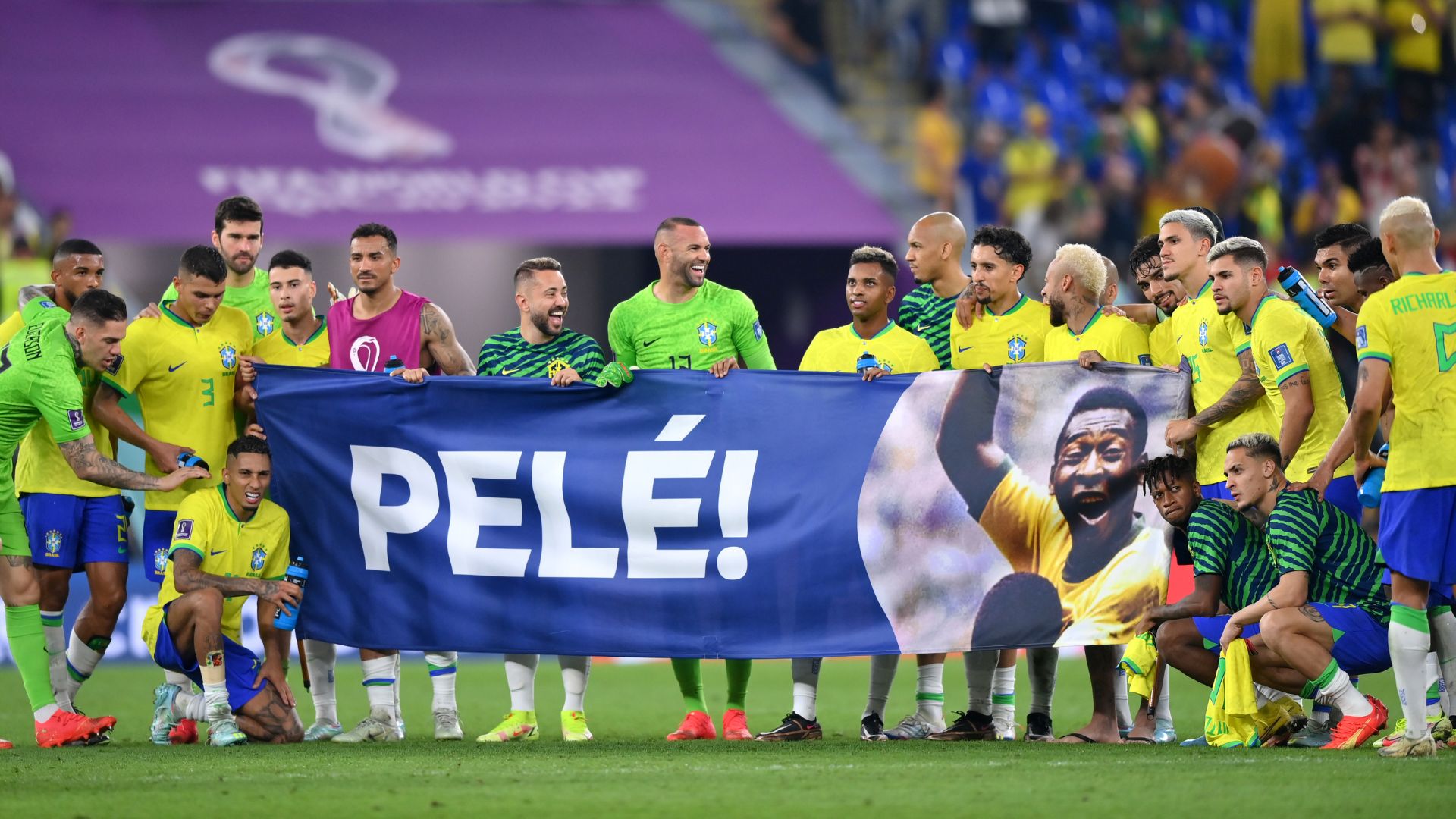 Jogadores da Seleção Brasileira homenagearam Pelé ainda vivo, na Copa do Mundo 2022