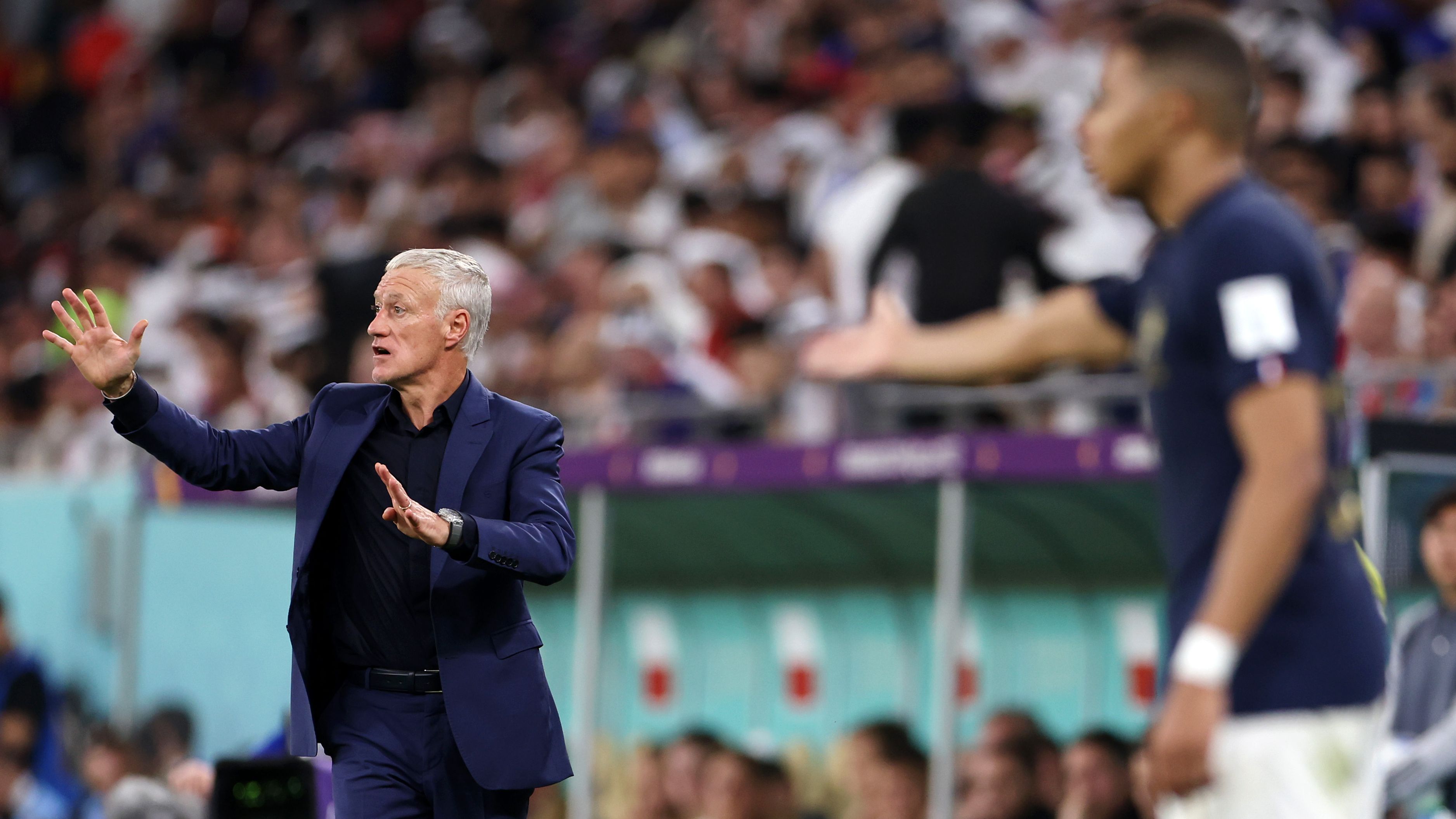 Didier Deschamps em sua terceira Copa do Mundo como treinador (Crédito: Getty Images))