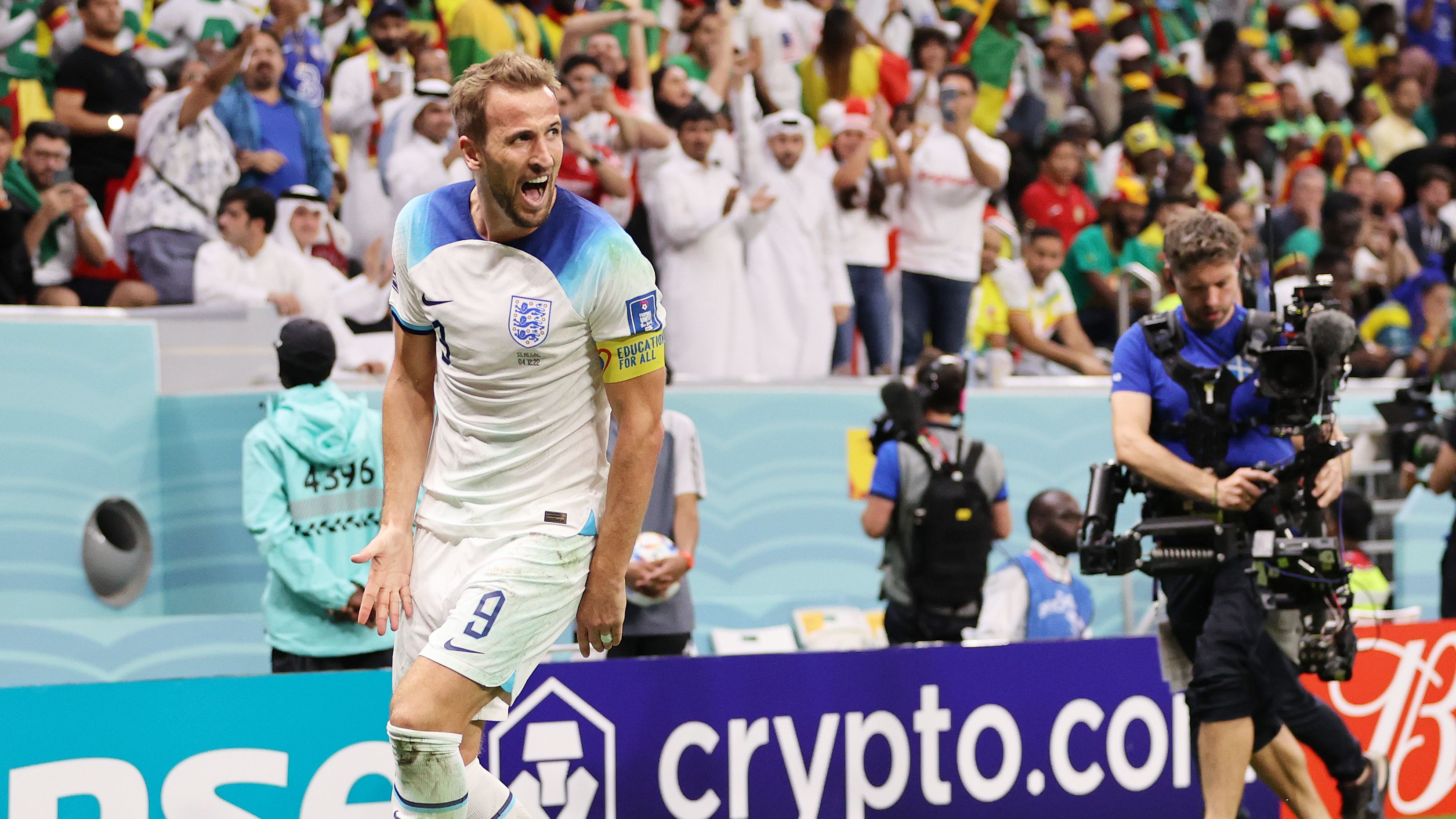 Kane comemorando seu primeiro gol nessa Copa do Mundo (Crédito: Getty Images)