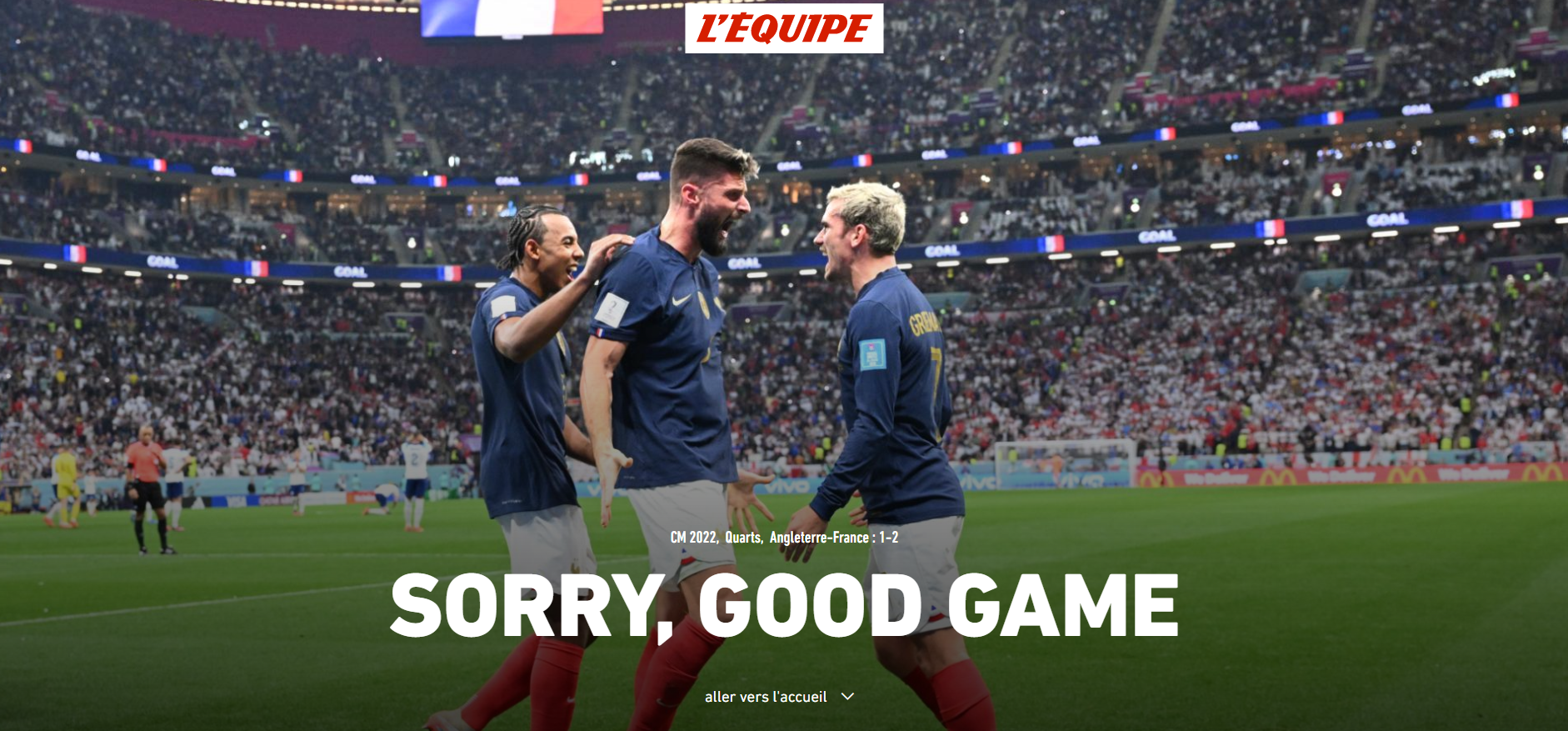L'Équipe ironiza Inglaterra