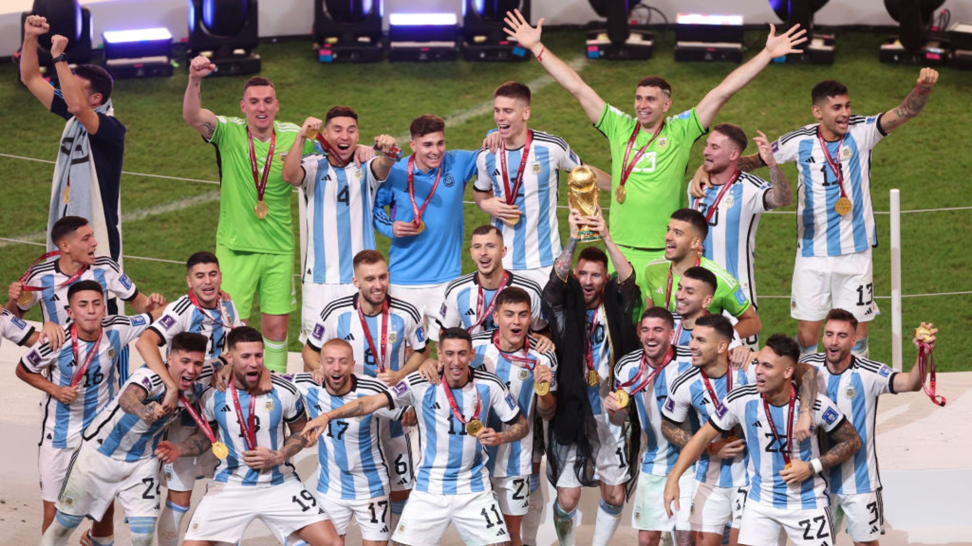 Argentina festejando o título
