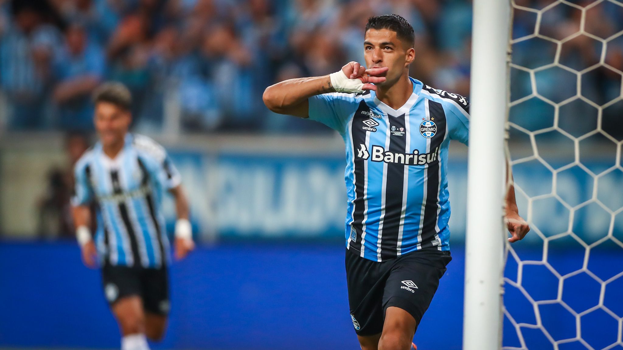 Luis Suárez marcou três gols em sua estreia pelo Grêmio (Crédito: Lucas Uebel / Grêmio)
