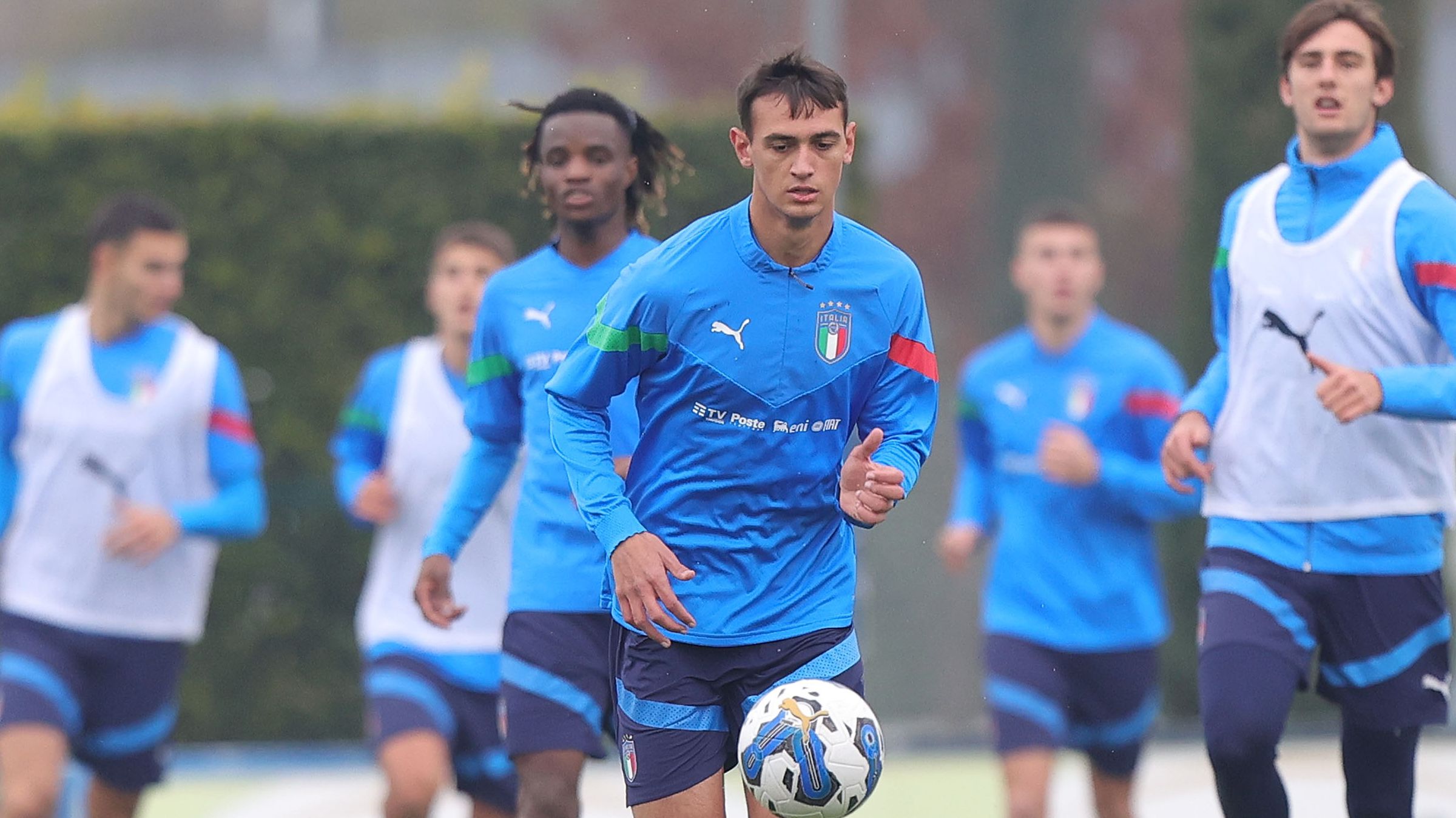 Seleção italiana em treinamento coletivo (Crédito: Getty Images)
