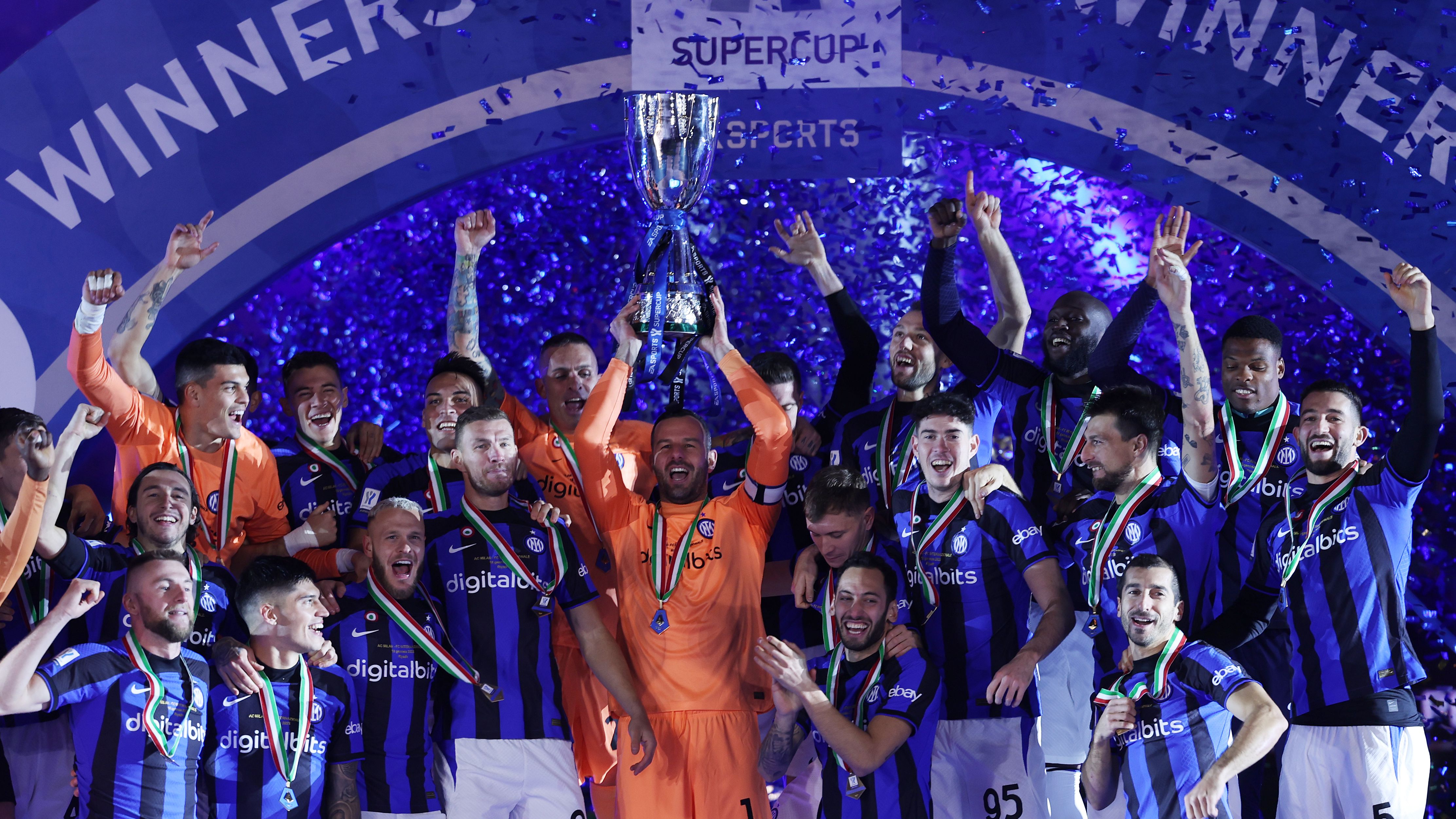 Inter foi campeã da Supercopa da Itália no último clássico