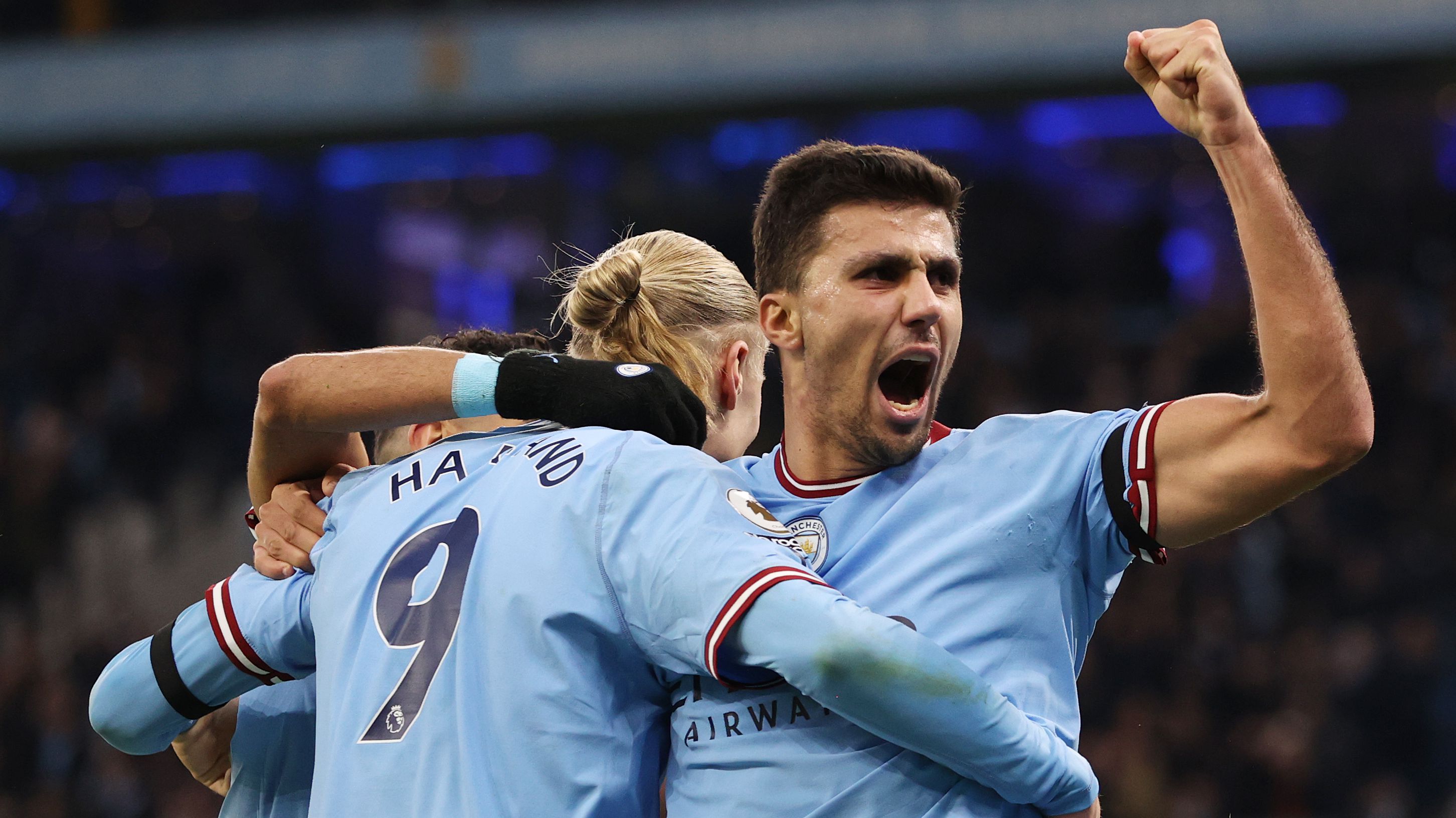 Imagens da vitória do Manchester City sobre o Aston Villa (Crédito: Getty Images)