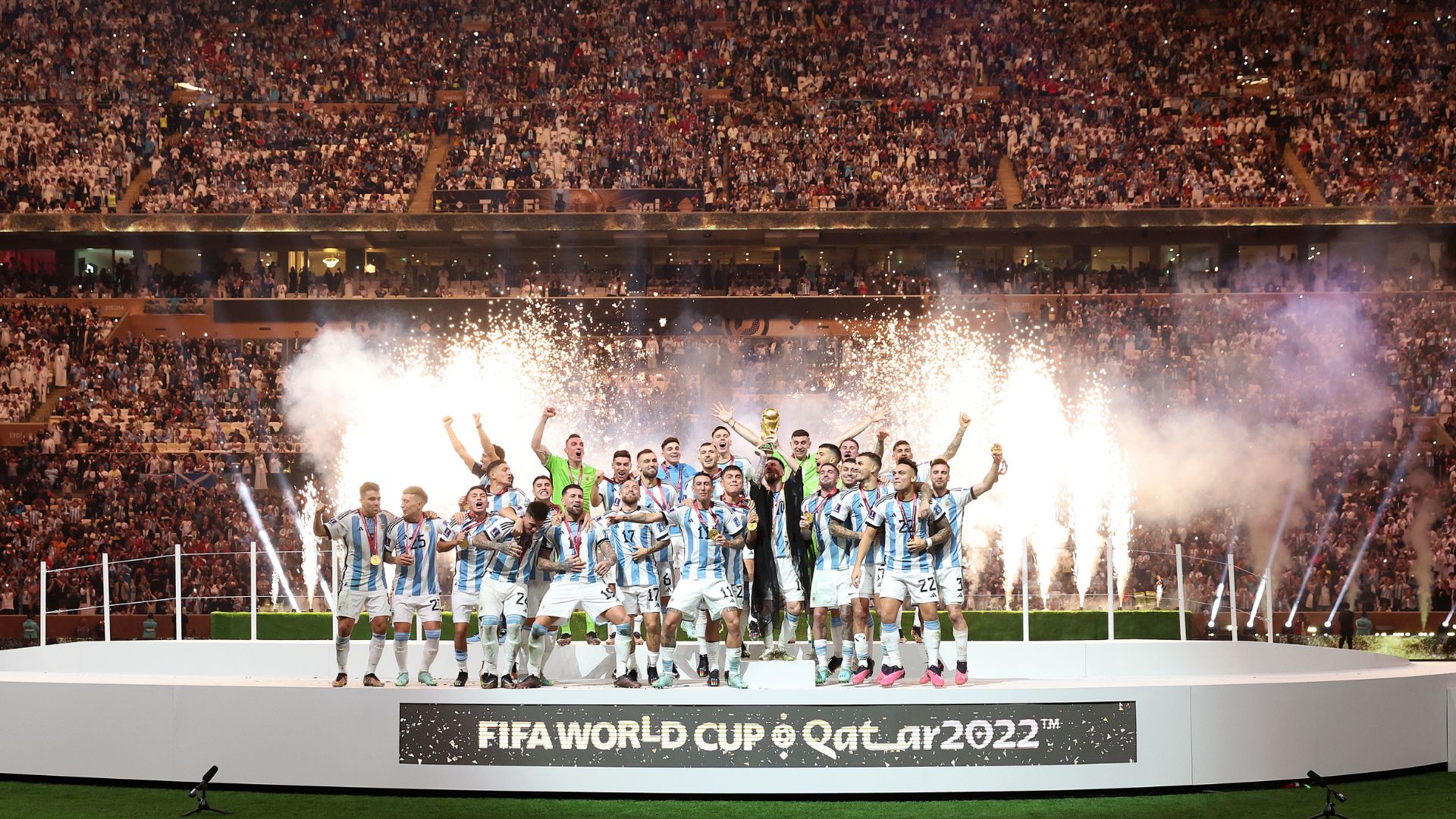 Argentina entra em campo pela primeira vez após título