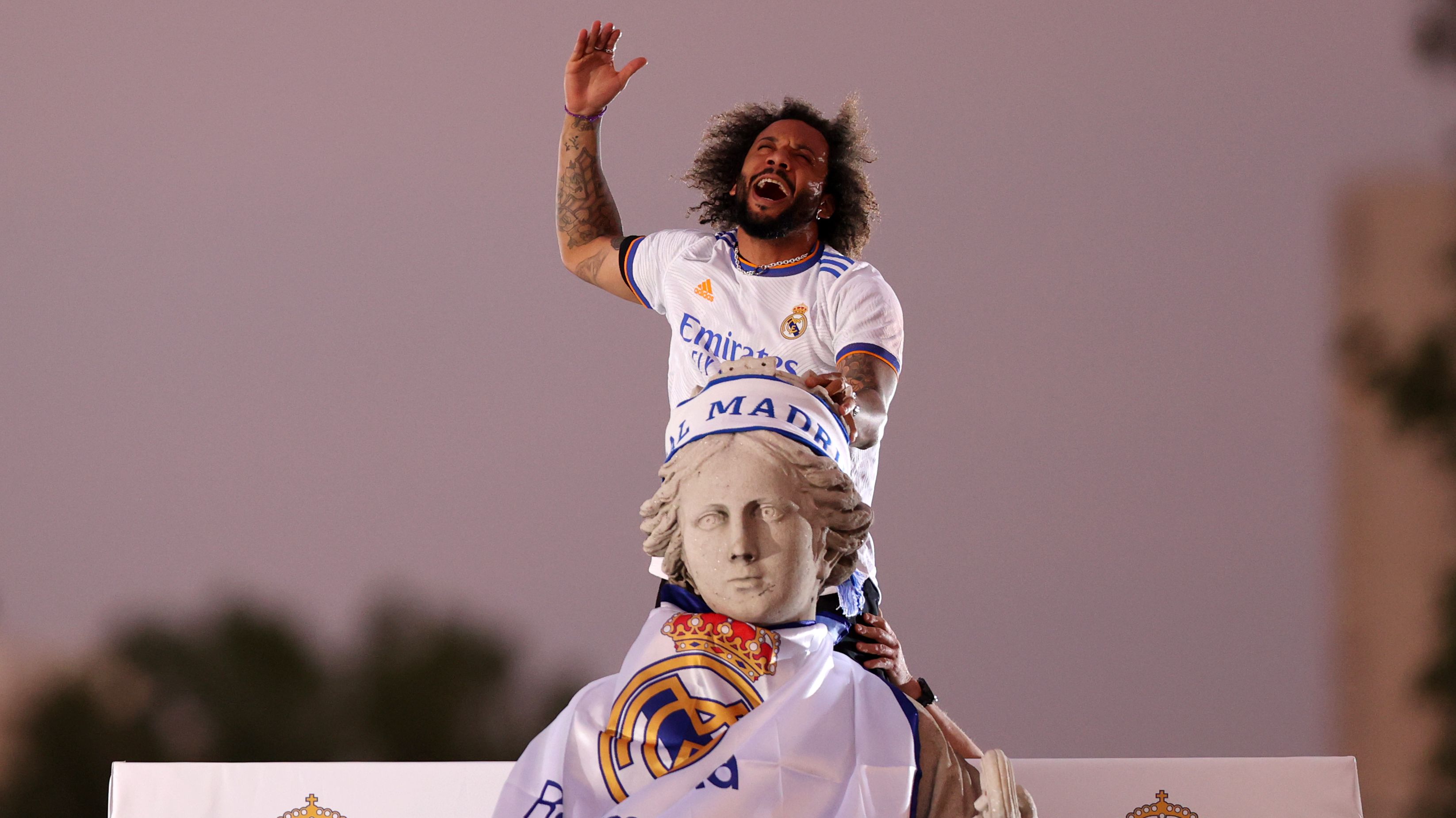 Marcelo comemorando título pelo Real Madrid (Crédito Getty Images)
