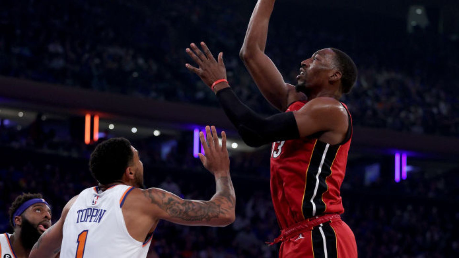 Miami Heat em ação contra os Knicks