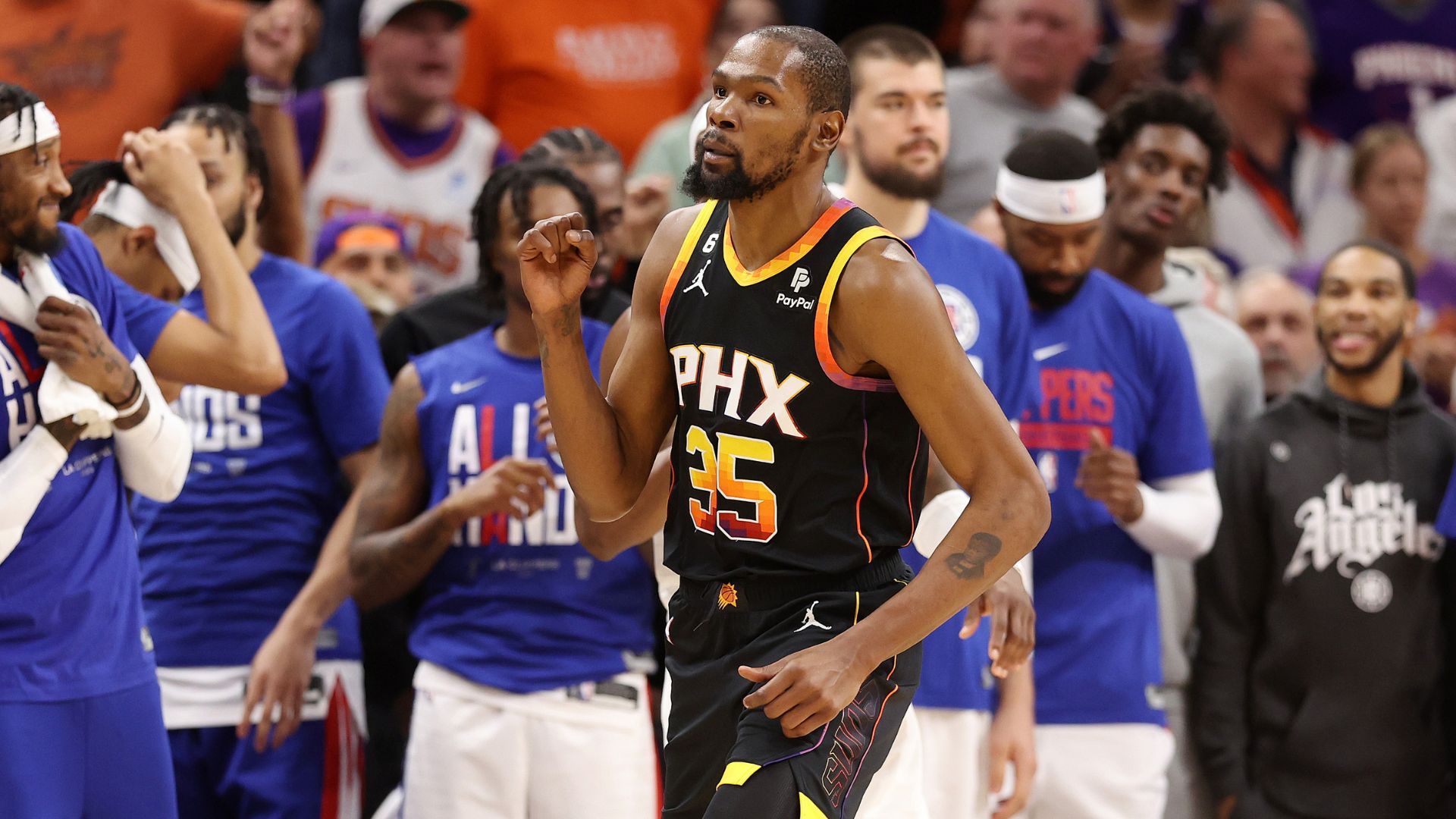 Durant em ação nos playoffs da NBA (Crédito: Getty Images)