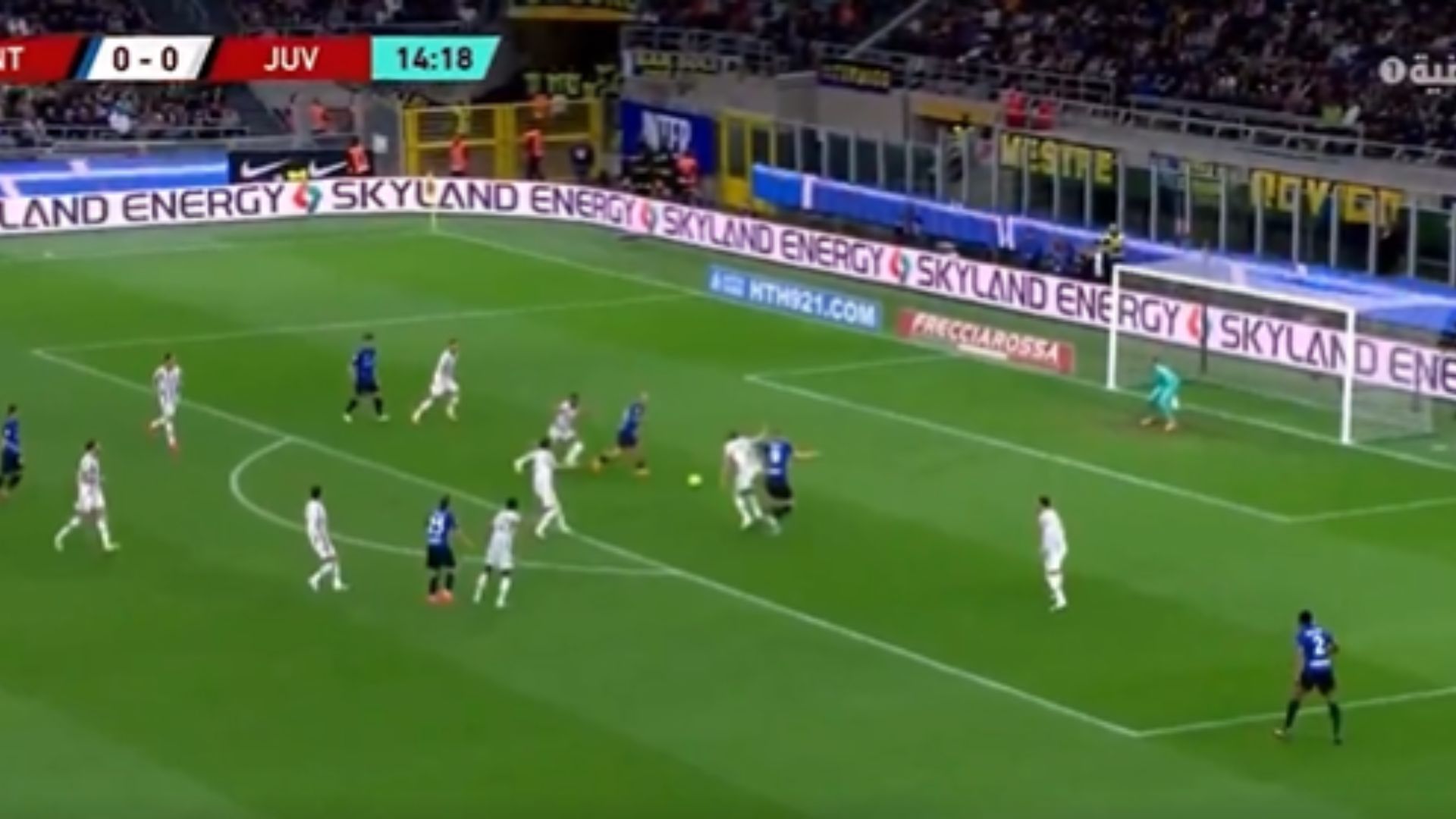 Momento do gol da Inter de Milão