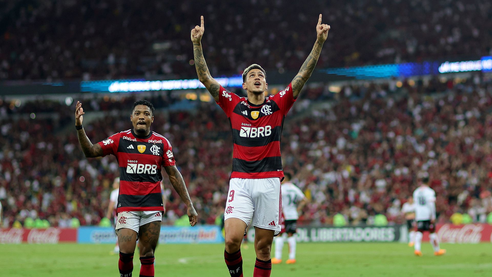 Flamengo em vitória sobre o Ñublense, na Copa Libertadores 2023