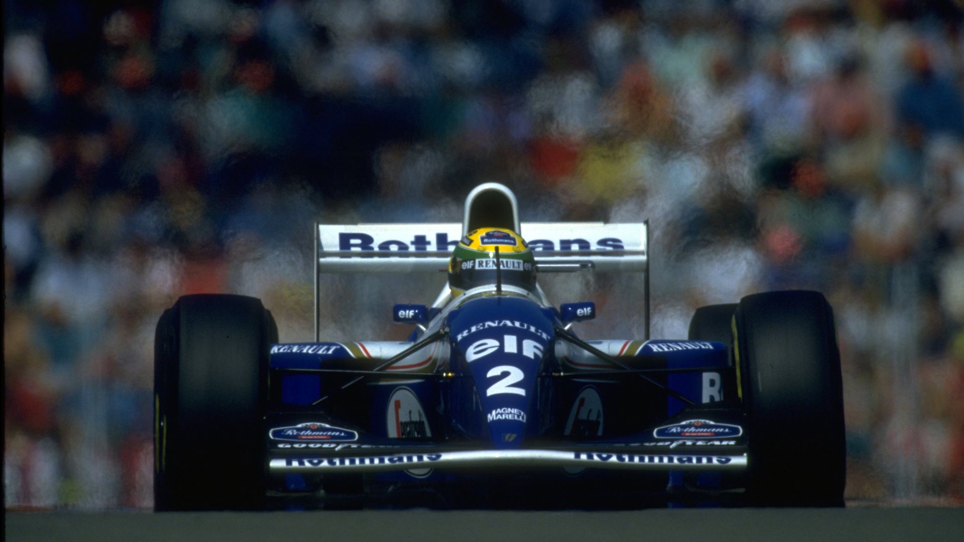 Senna pilotando pela Williams