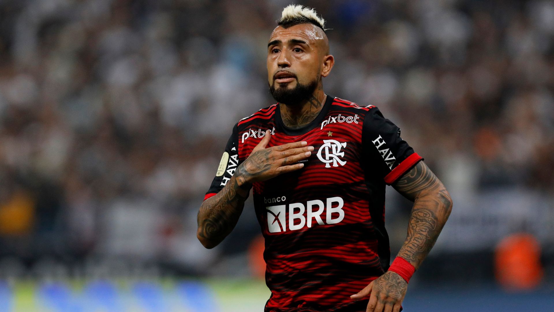 Vidal será uma das novidades do Flamengo nesta quarta, 19