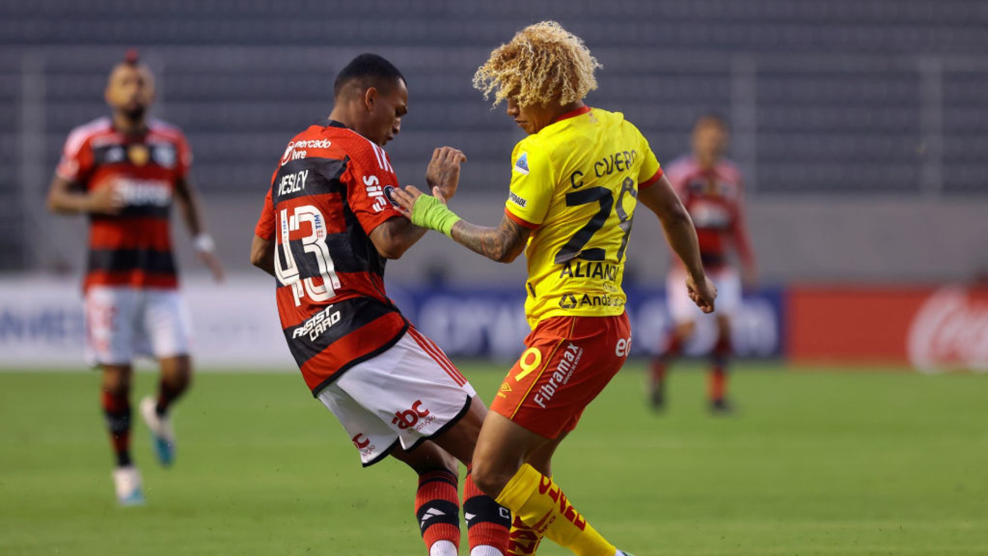 Flamengo em ação contra o Aucas