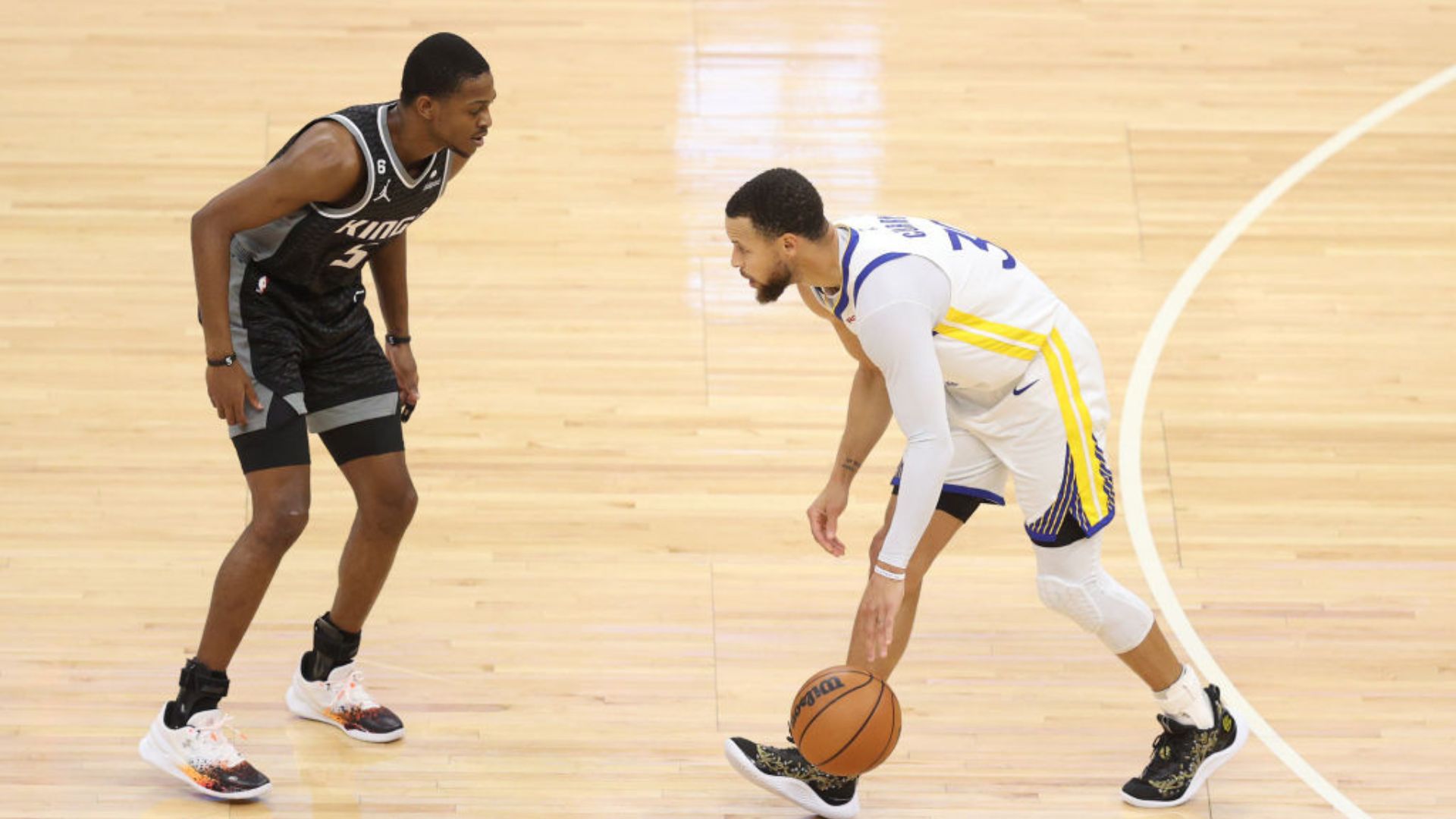 Curry em ação pelo Golden State Warriors