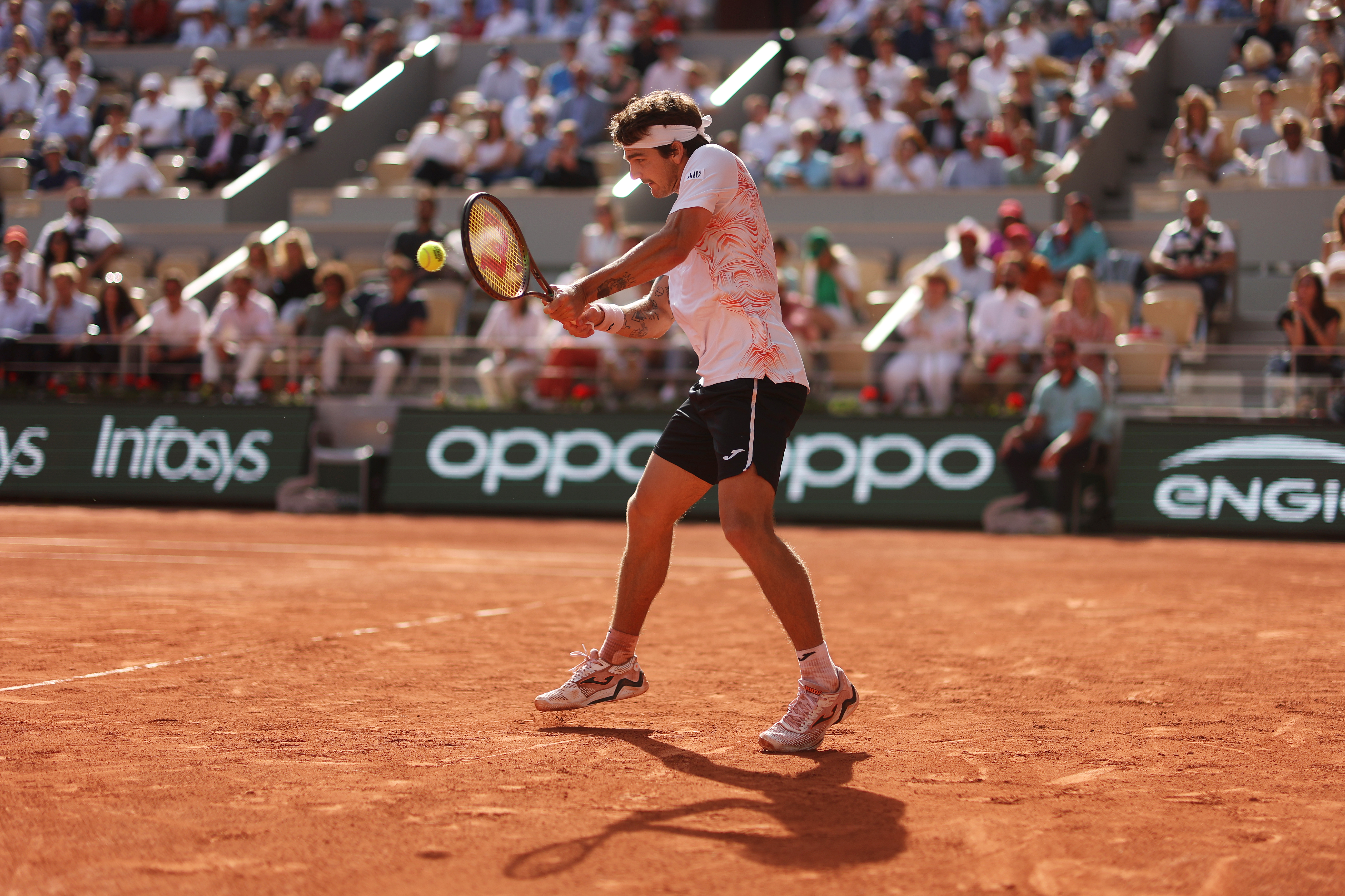 Thiago Wild em ação em Roland Garros