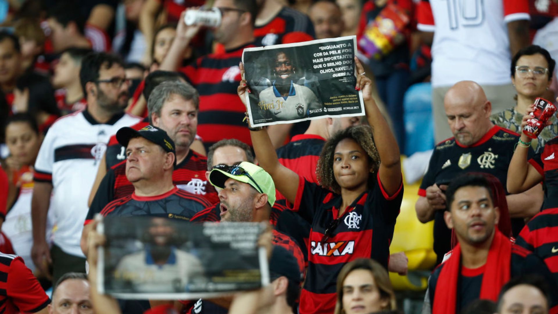Vini Jr recebeu o apoio do Flamengo