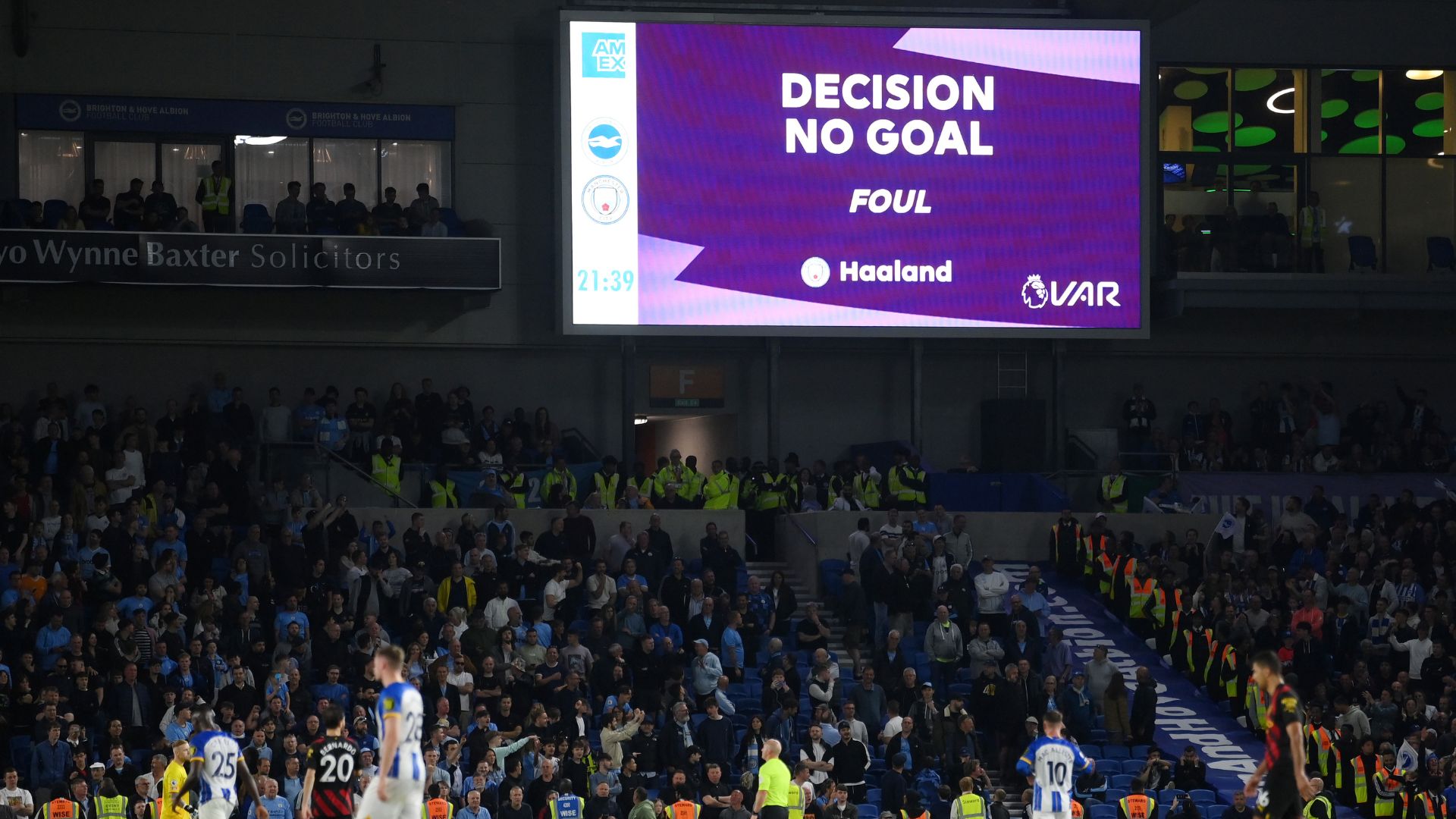 Haaland marcou contra o Brighton, mas teve gol anulado (Crédito: Getty Images)