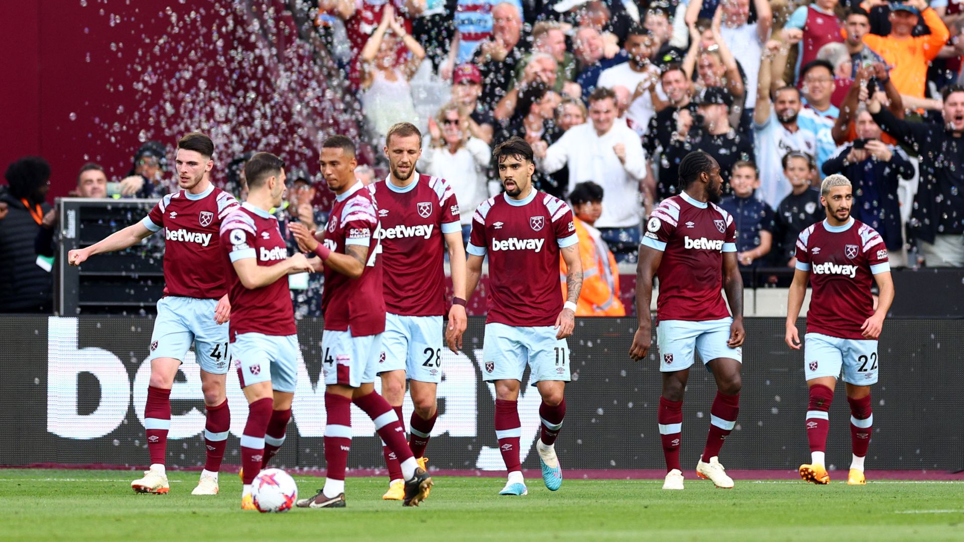Comemoração do gol do West Ham (Crédito: Getty Images)
