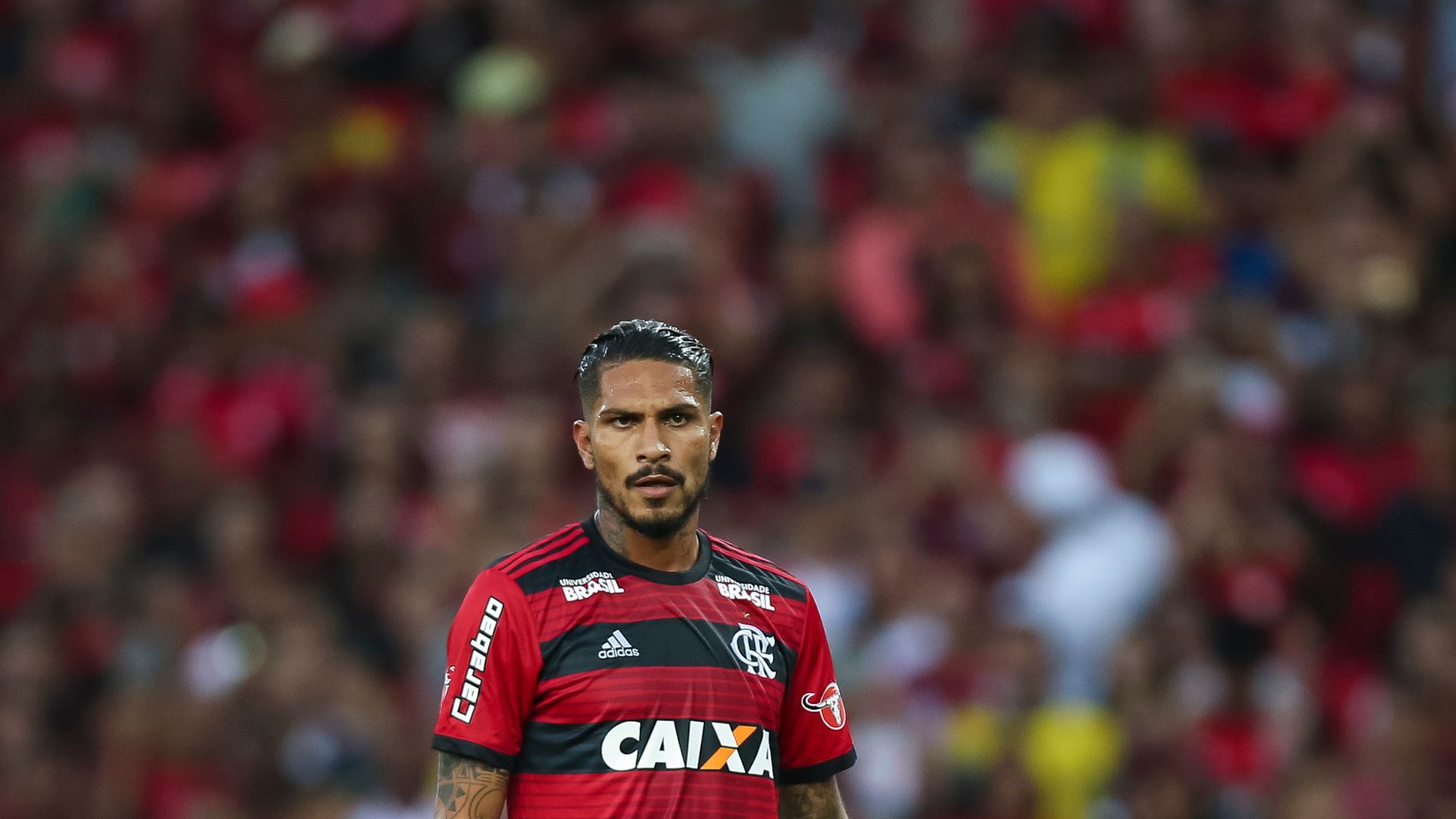 Paolo Guerrero em ação pelo Flamengo, em 2018 (Crédito: Getty Images)