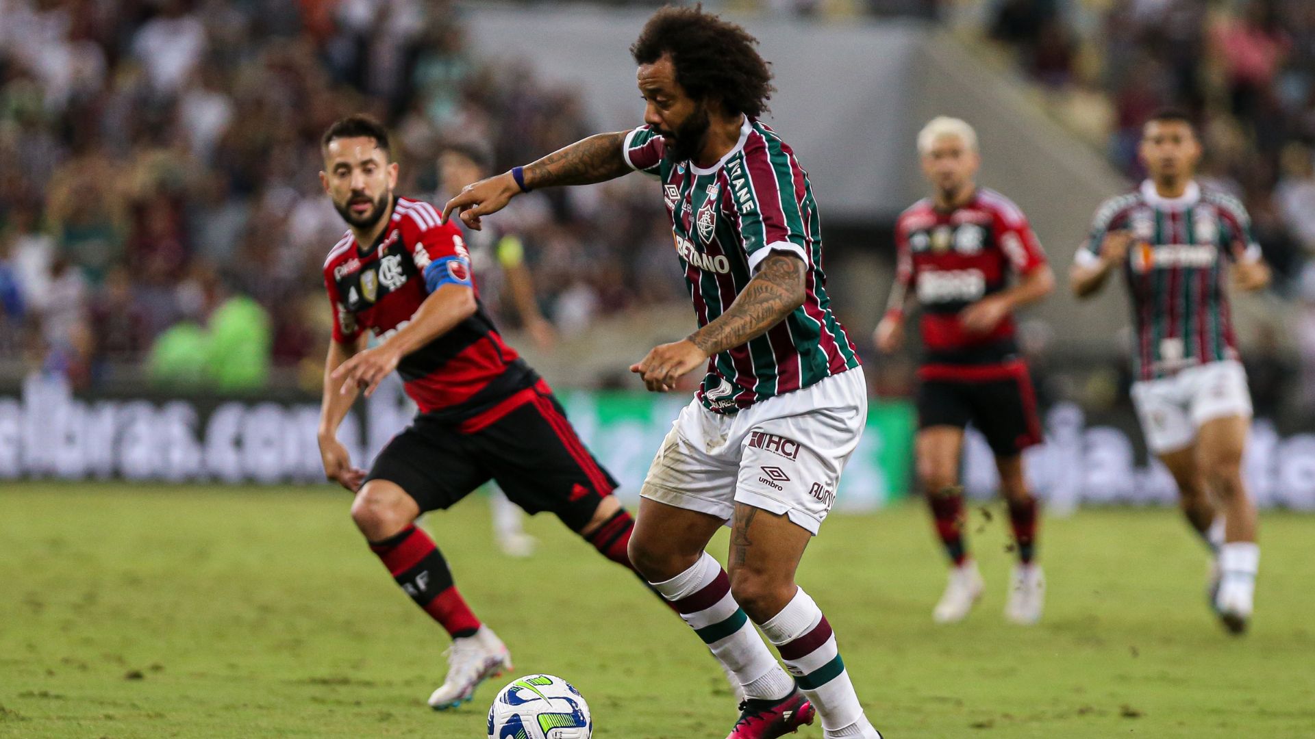 Marcelo em sua última partida pelo Fluminense, contra o Flamengo (Crédito: Marcelo Gonçalves / Fluminense)
