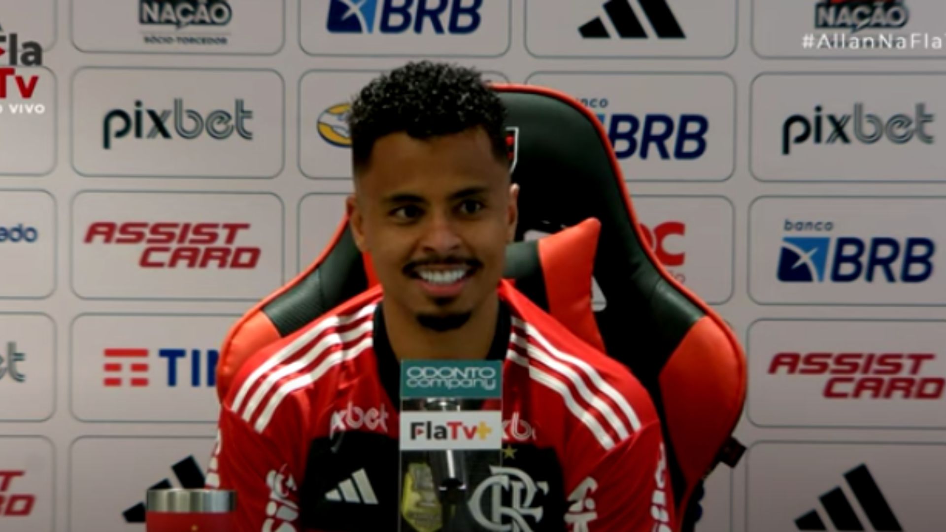 Allan poderá estrear pelo Flamengo contra o Athletico-PR (Crédito: Reprodução / Fla TV)