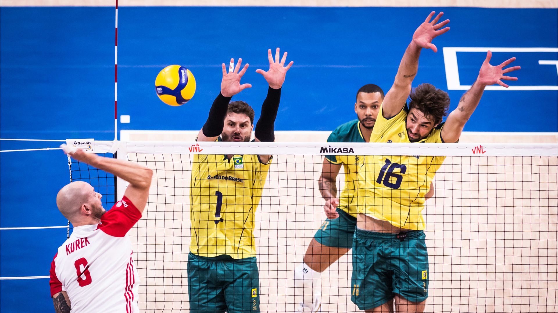 Brasil deixa a Liga das Nações nas quartas de final (Crédito: Reprodução / Twitter @volleyballworld)