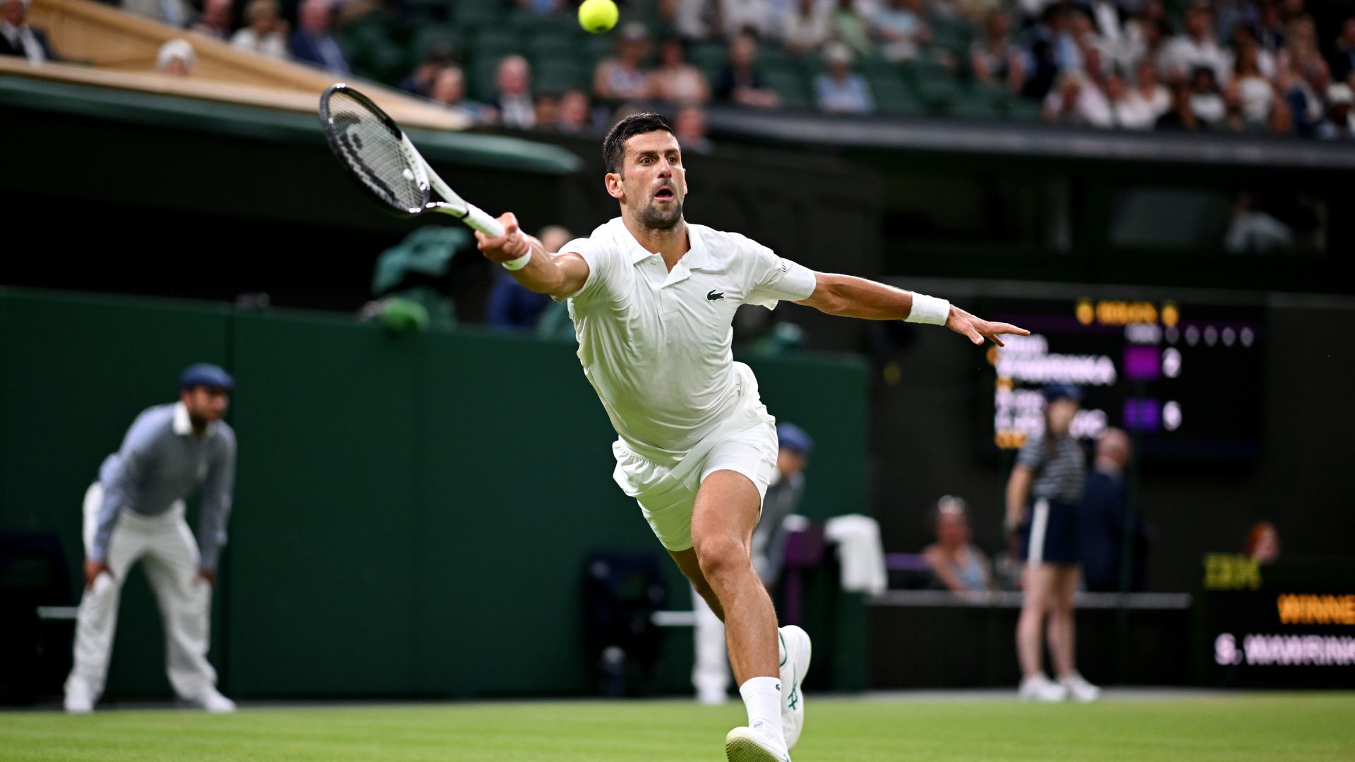 Djokovic em ação em Wimbledon