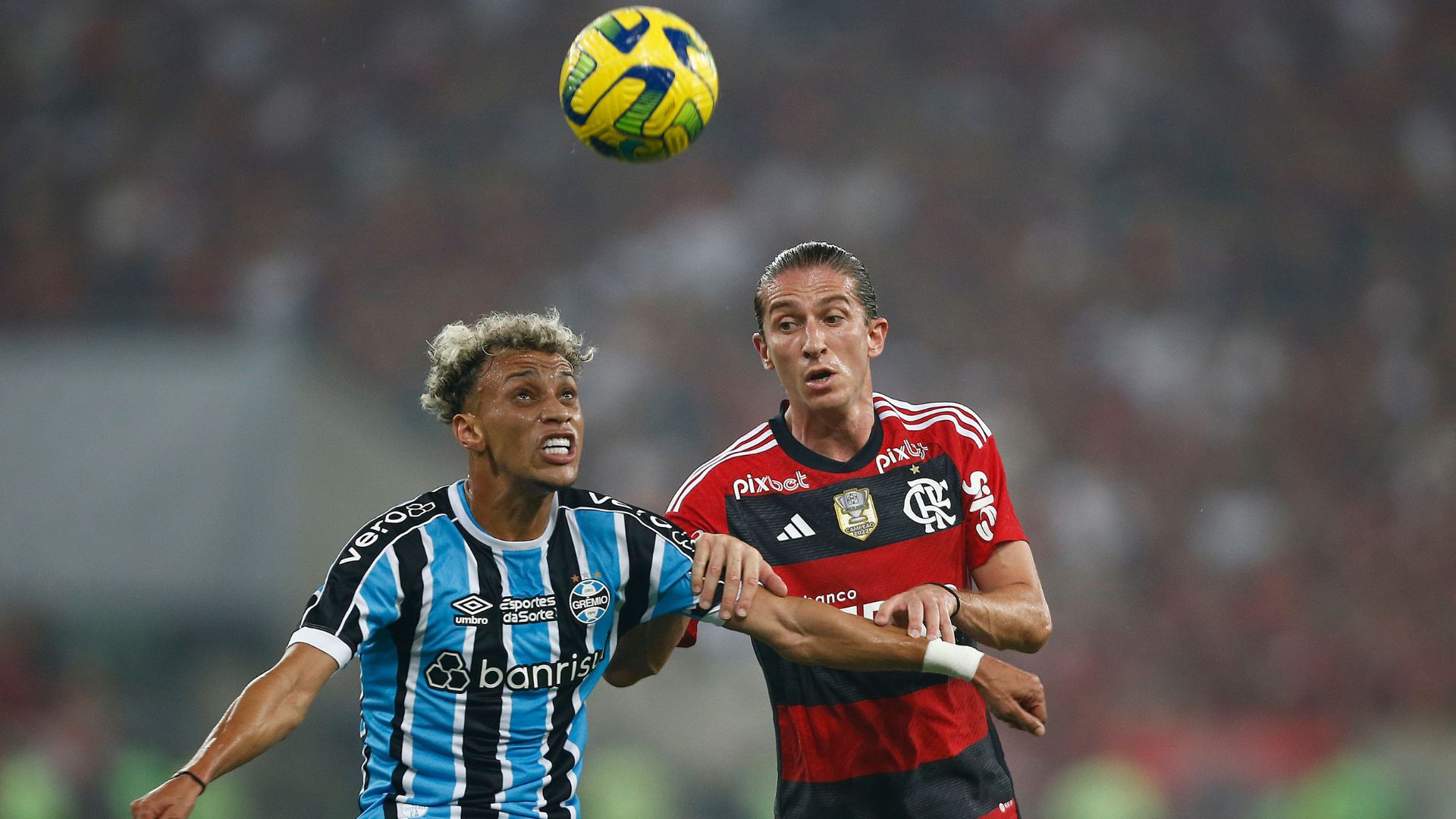 Bitello em ação contra o Flamengo (Crédito: Getty Images)