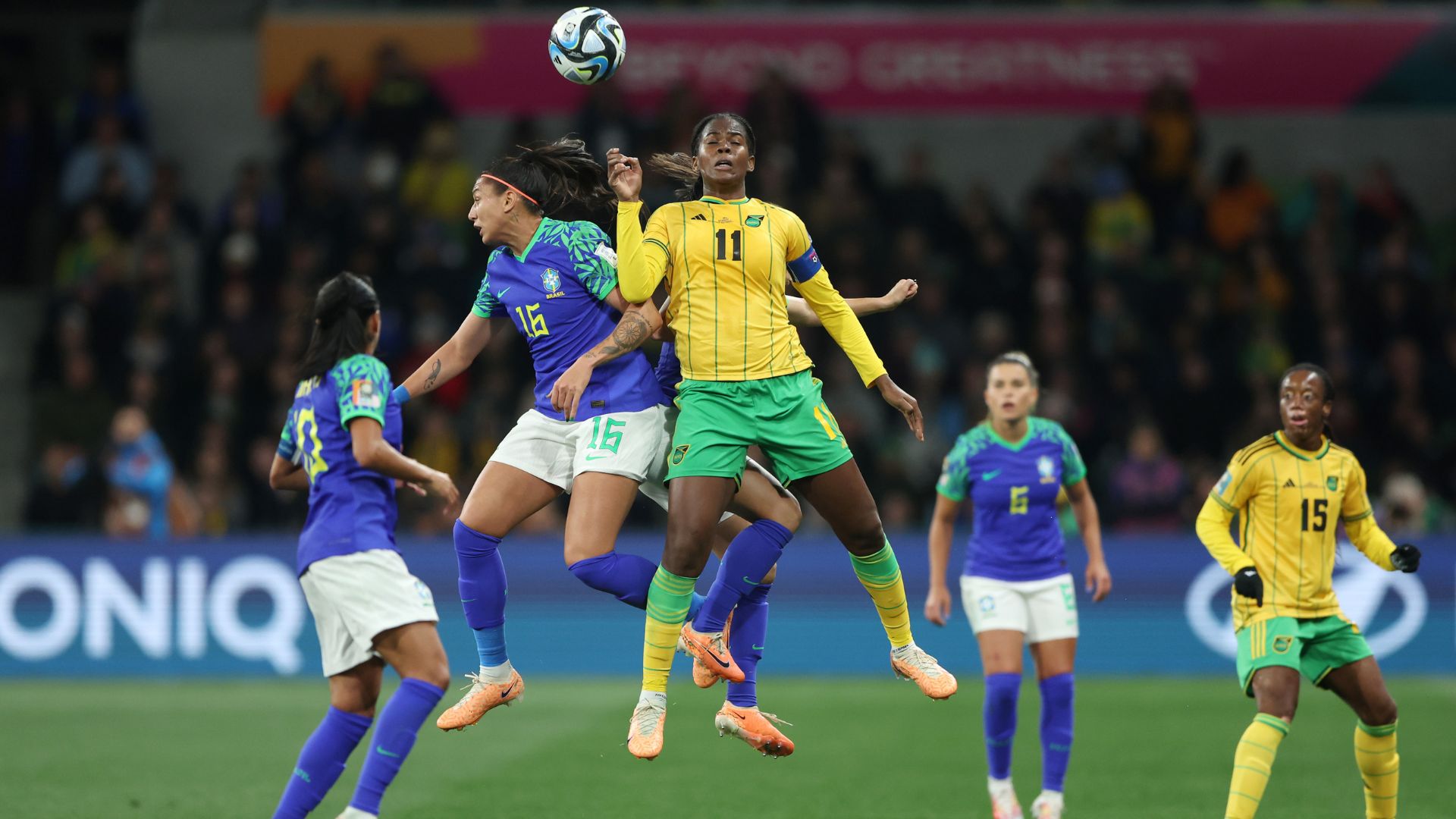 Brasil e Jamaica pelo Grupo F da Copa do Mundo Feminina 