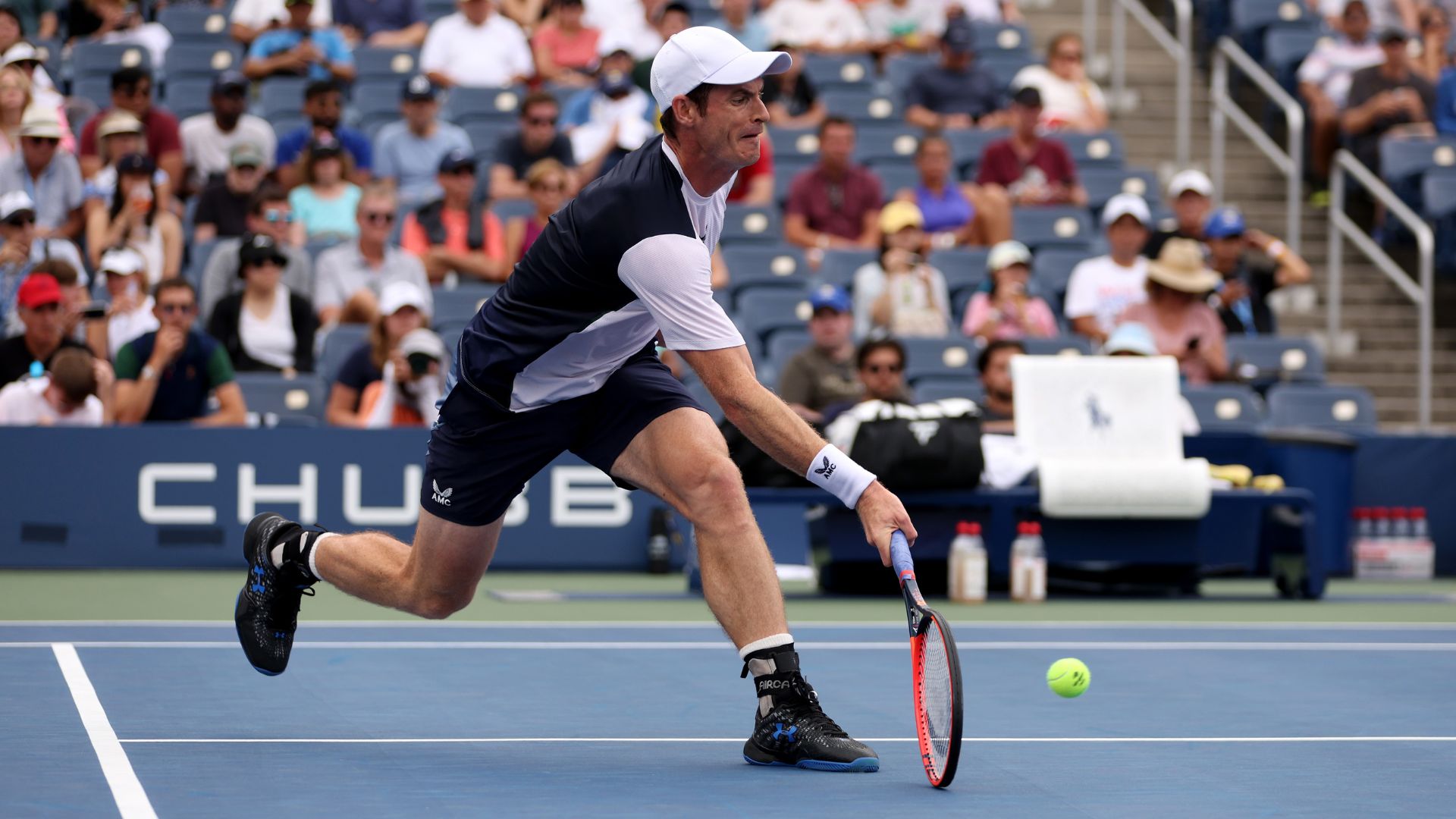 Murray em ação na sua estreia no US Open 2023 (Crédito: Getty Images)
