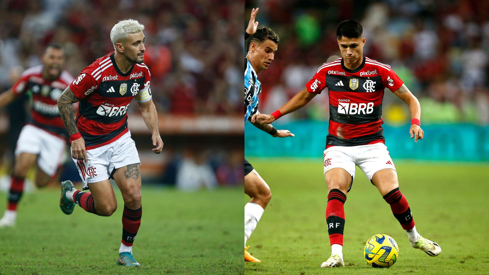 O Flamengo segue com esperanças de contar com Arrascaeta e Luiz Araújo para o segundo jogo da final da Copa do Brasil (Crédito: Getty Images)