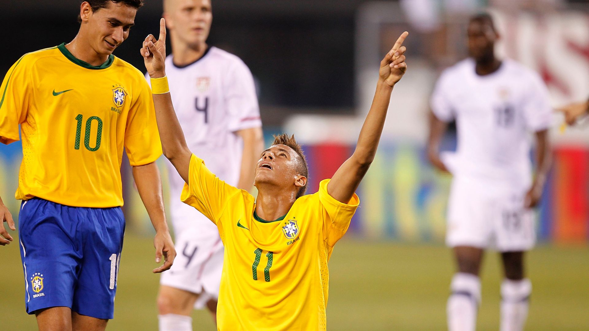 Ganso e Neymar pela Seleção Brasileira